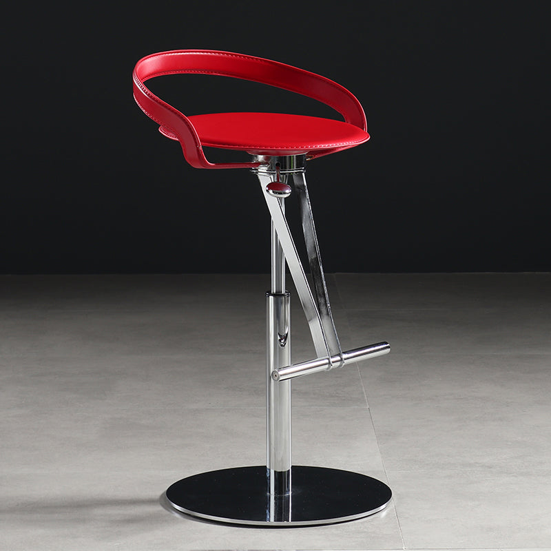Taburetes modernos de barra ajustable taburetes de barra de respaldo de cuero para comedor