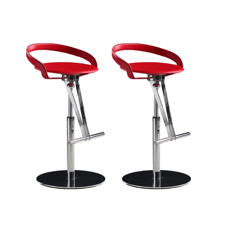 Taburetes modernos de barra ajustable taburetes de barra de respaldo de cuero para comedor