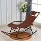 Modern Reclining Rocking Chair Wicker Rocker Chair for Living Room Dark Brown Clearhalo 'Chairs & Seating' 'furn' 'furn_rocking_chairs' 'Furniture' 'Living Room Furniture' 'Rocking Chairs' 'rocking_chairs' 7410514