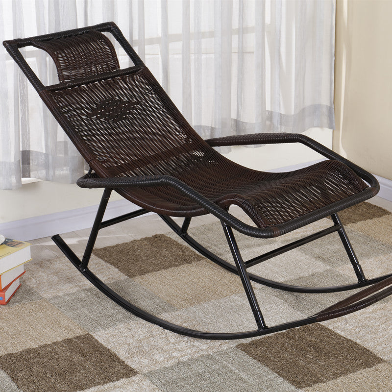 Modern Reclining Rocking Chair Wicker Rocker Chair for Living Room Coffee Clearhalo 'Chairs & Seating' 'furn' 'furn_rocking_chairs' 'Furniture' 'Living Room Furniture' 'Rocking Chairs' 'rocking_chairs' 7410521