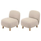 Contemporary Tight Back Slipper Chair with 4 Metal Legs in Faux Leather Gray 2 Piece Set Clearhalo 'Accent Chairs' 'accent_chairs' 'Chairs & Seating' 'furn' 'furn_accent_chairs' 'Furniture' 'Living Room Furniture' 7410631