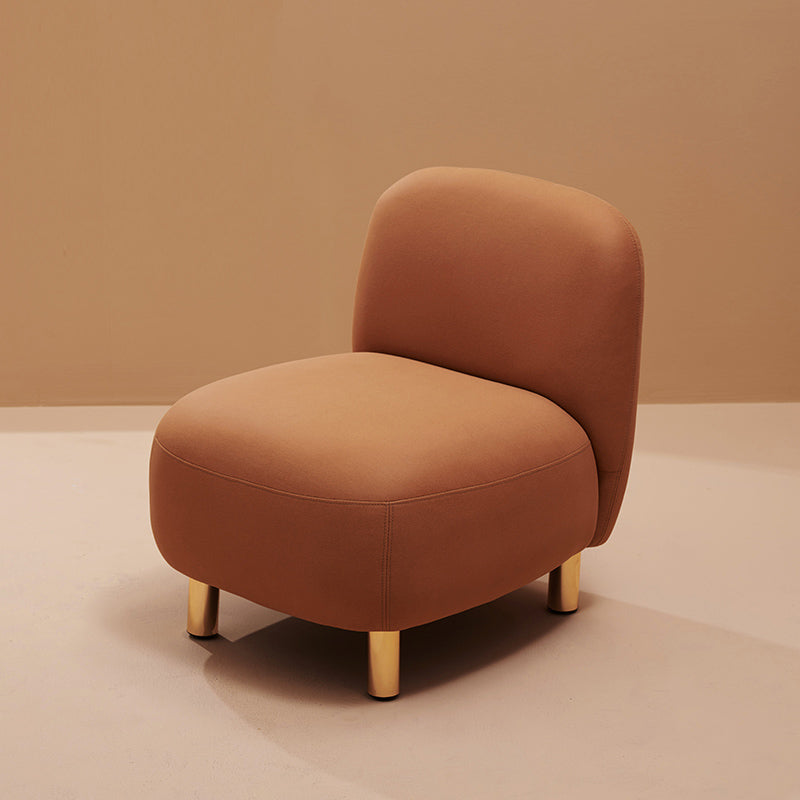 Contemporary Tight Back Slipper Chair with 4 Metal Legs in Faux Leather Clearhalo 'Accent Chairs' 'accent_chairs' 'Chairs & Seating' 'furn' 'furn_accent_chairs' 'Furniture' 'Living Room Furniture' 7410632