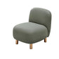Contemporary Tight Back Slipper Chair with 4 Metal Legs in Faux Leather Green 1 Piece Clearhalo 'Accent Chairs' 'accent_chairs' 'Chairs & Seating' 'furn' 'furn_accent_chairs' 'Furniture' 'Living Room Furniture' 7410637