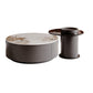 Slate Nesting Coffee Table Set Pedestal Cocktail Table with Drawers Clearhalo 'Coffee & Accent Tables' 'Coffee Tables' 'coffee_tables' 'furn' 'furn_coffee_tables' 'Furniture' 'Living Room Furniture' 7410749