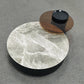 Round Nesting Coffee Table Pedestal Stone Cocktail Table with Drawer Clearhalo 'Coffee & Accent Tables' 'Coffee Tables' 'coffee_tables' 'furn' 'furn_coffee_tables' 'Furniture' 'Living Room Furniture' 7410767