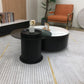 Round Stone Coffee Table Pedestal Nesting Coffee Table Set with Drawer Clearhalo 'Coffee & Accent Tables' 'Coffee Tables' 'coffee_tables' 'furn' 'furn_coffee_tables' 'Furniture' 'Living Room Furniture' 7410784