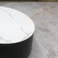 Round Stone Coffee Table Pedestal Nesting Coffee Table Set with Drawer Clearhalo 'Coffee & Accent Tables' 'Coffee Tables' 'coffee_tables' 'furn' 'furn_coffee_tables' 'Furniture' 'Living Room Furniture' 7410793