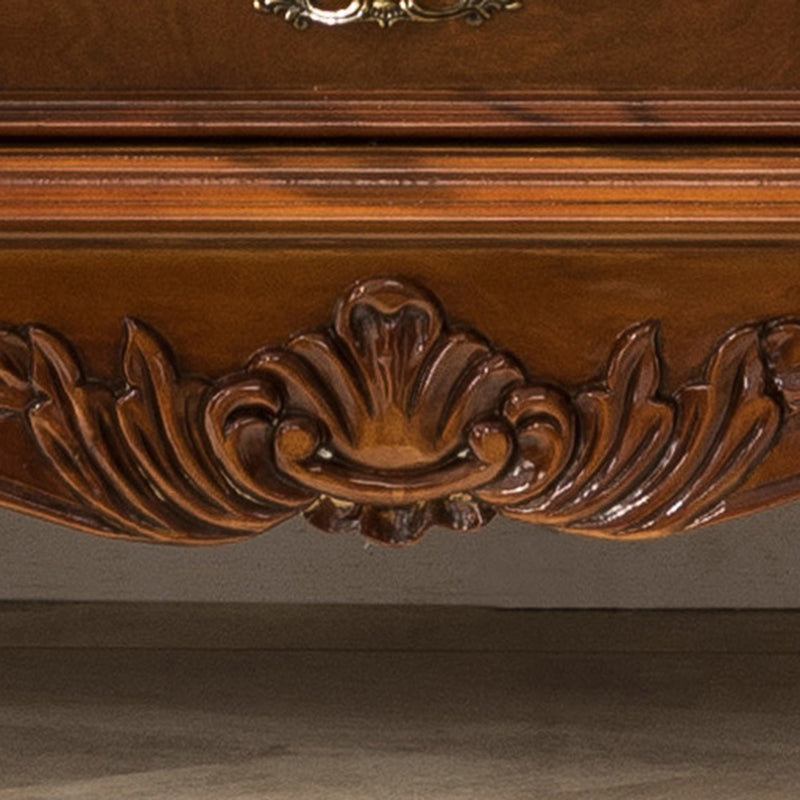 Traditional Glass Doors Curio Cabinet Birch Storage Cabinet for Home Clearhalo 'Display & China Cabinets' 'display_china_cabinets' 'furn' 'furn_display_china_cabinets' 'Furniture' 'Kitchen & Dining Furniture' 7411392