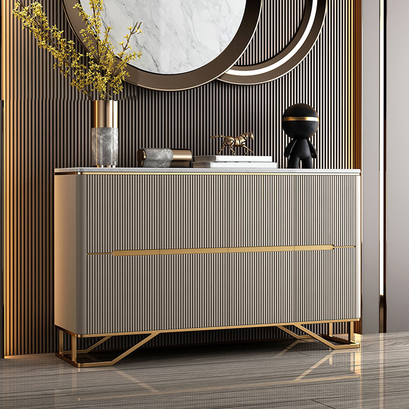 Tavolo da tavolo a buffet glam tavolo laboard di pietra con gambe per cucina