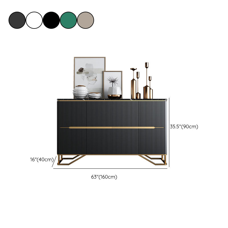 Tavolo da tavolo a buffet glam tavolo laboard di pietra con gambe per cucina