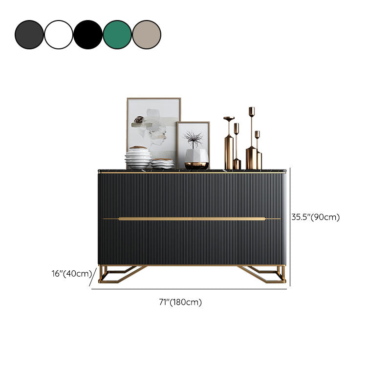 Tavolo da tavolo a buffet glam tavolo laboard di pietra con gambe per cucina