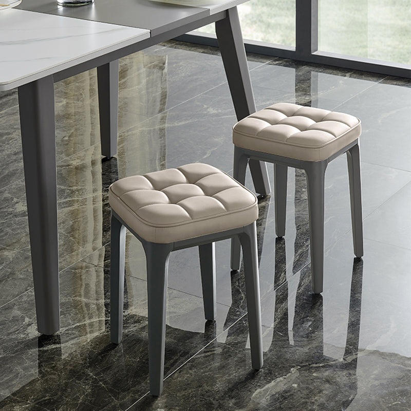 Contemporary Standard Square Leather Standard With Legs for Home Clearhalo 'furn' 'furn_ottomans_poufs' 'Furniture' 'Living Room Furniture' 'Ottomans & Poufs' 'ottomans_poufs' 7411720