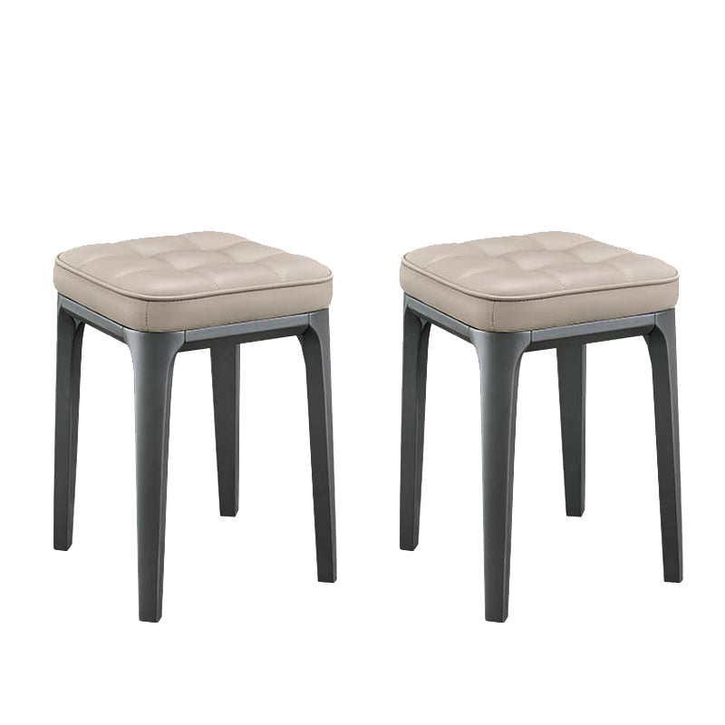 Contemporary Standard Square Leather Standard With Legs for Home 2 Piece Set Clearhalo 'furn' 'furn_ottomans_poufs' 'Furniture' 'Living Room Furniture' 'Ottomans & Poufs' 'ottomans_poufs' 7411721