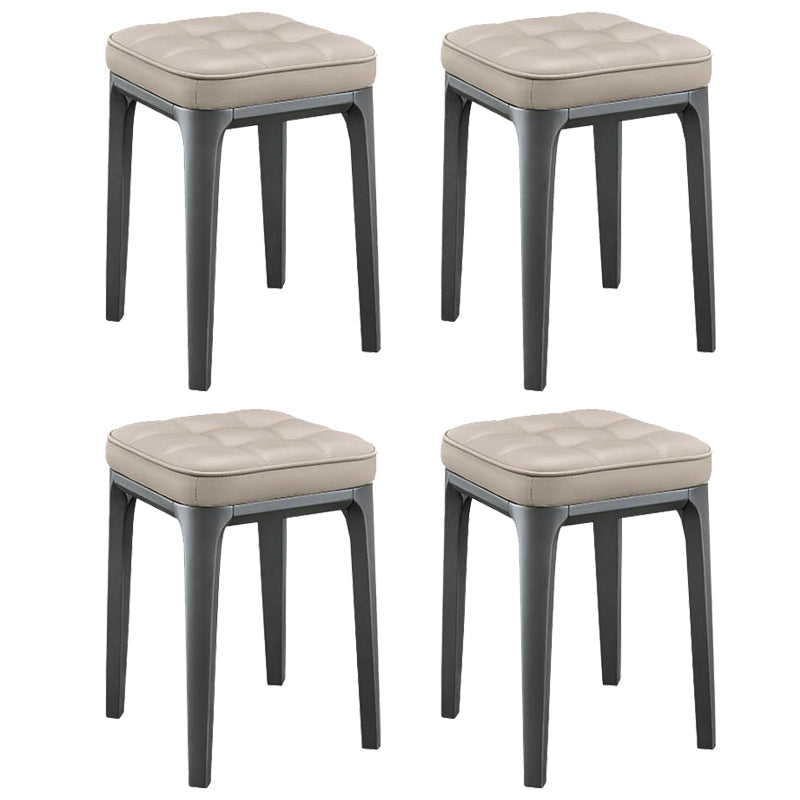 Contemporary Standard Square Leather Standard With Legs for Home 4 Piece Set Clearhalo 'furn' 'furn_ottomans_poufs' 'Furniture' 'Living Room Furniture' 'Ottomans & Poufs' 'ottomans_poufs' 7411722