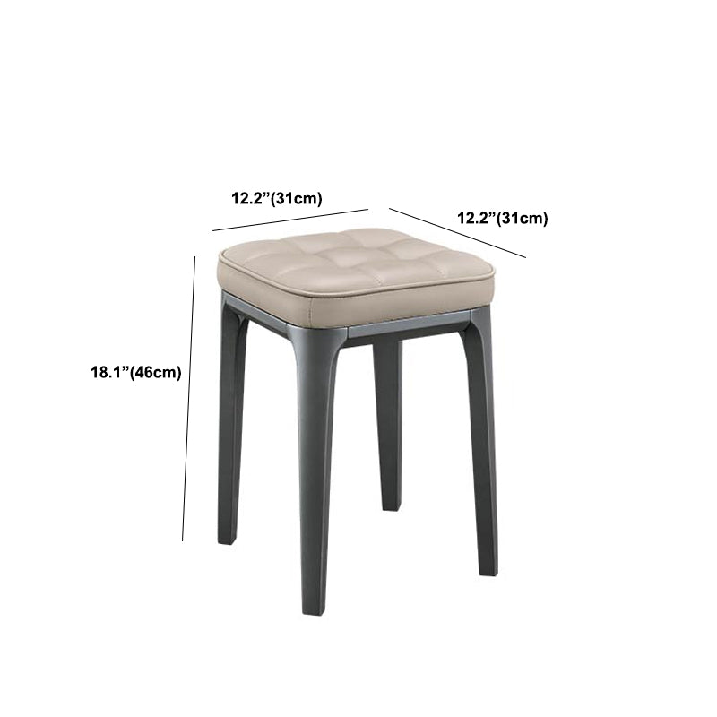 Contemporary Standard Square Leather Standard With Legs for Home Clearhalo 'furn' 'furn_ottomans_poufs' 'Furniture' 'Living Room Furniture' 'Ottomans & Poufs' 'ottomans_poufs' 7411730