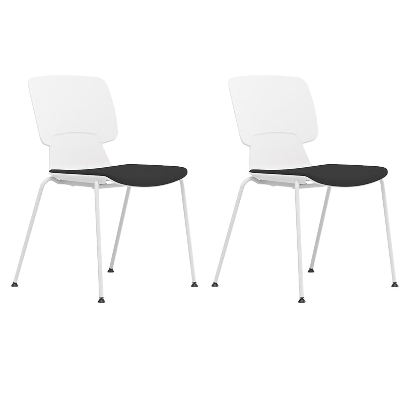 Silla de brazos fijos con tapiz de oficina modernos silla giratoria ergonómica