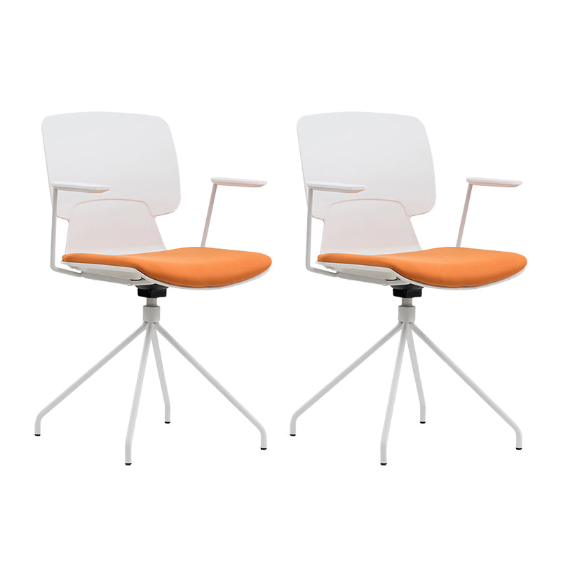 Silla de brazos fijos con tapiz de oficina modernos silla giratoria ergonómica