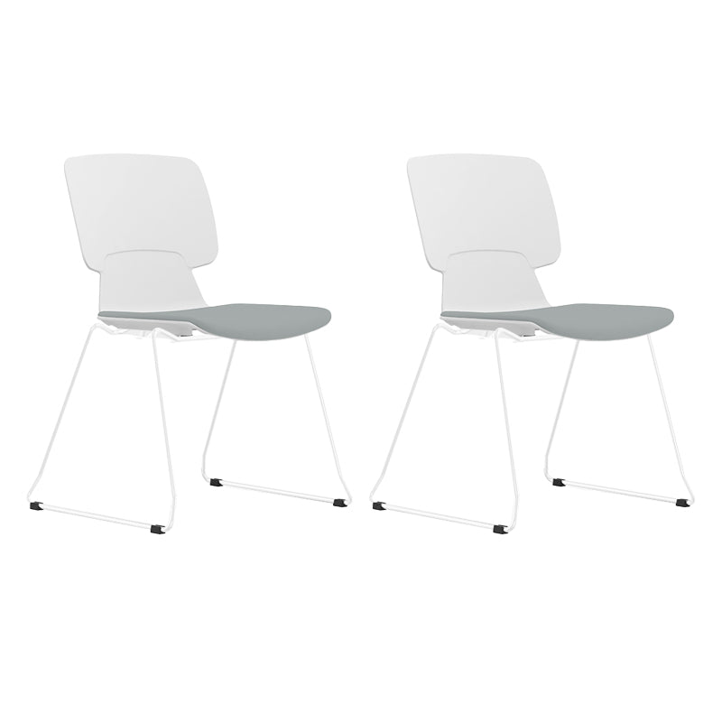 Silla de brazos fijos con tapiz de oficina modernos silla giratoria ergonómica