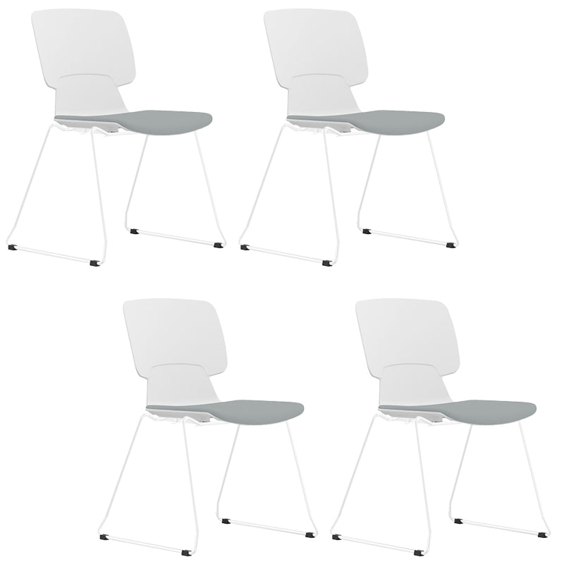 Silla de brazos fijos con tapiz de oficina modernos silla giratoria ergonómica