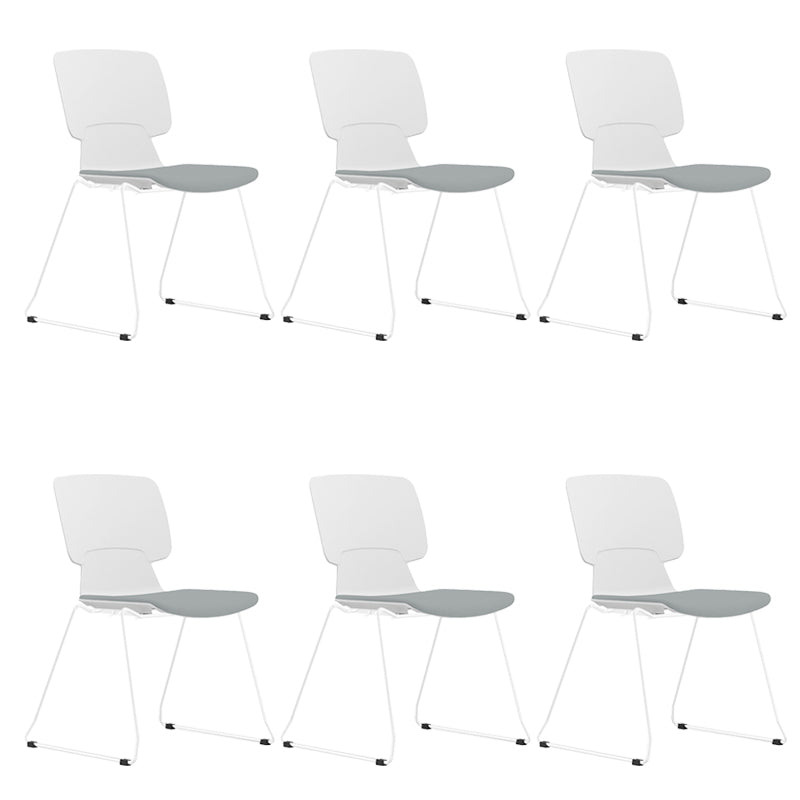 Silla de brazos fijos con tapiz de oficina modernos silla giratoria ergonómica