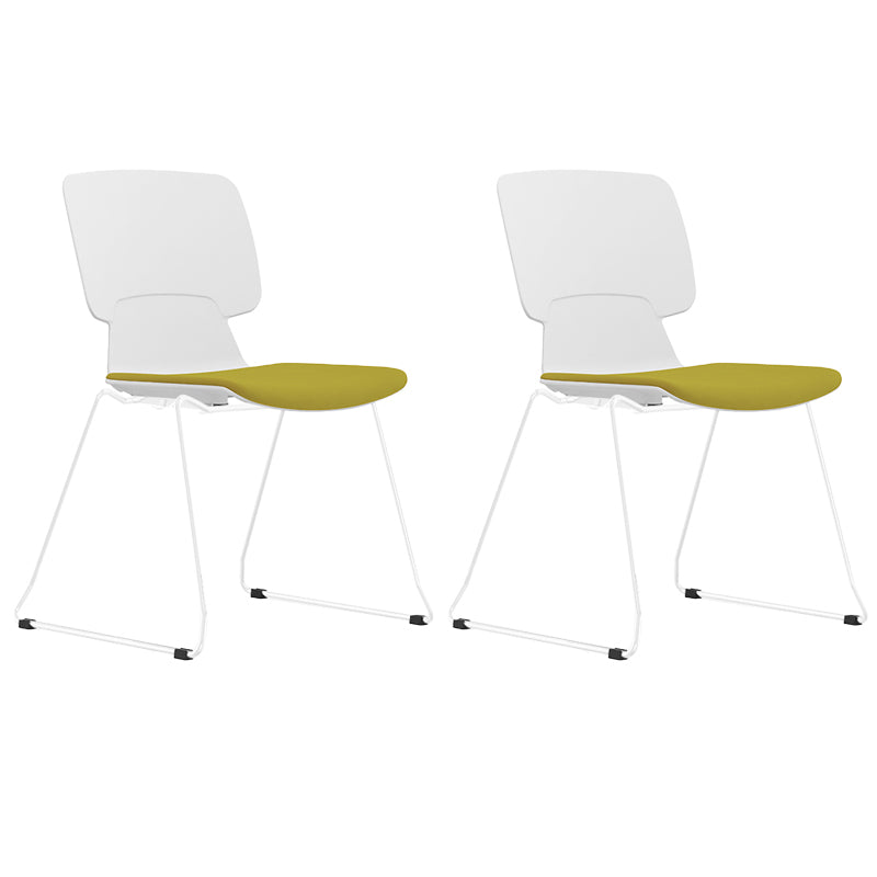 Silla de brazos fijos con tapiz de oficina modernos silla giratoria ergonómica