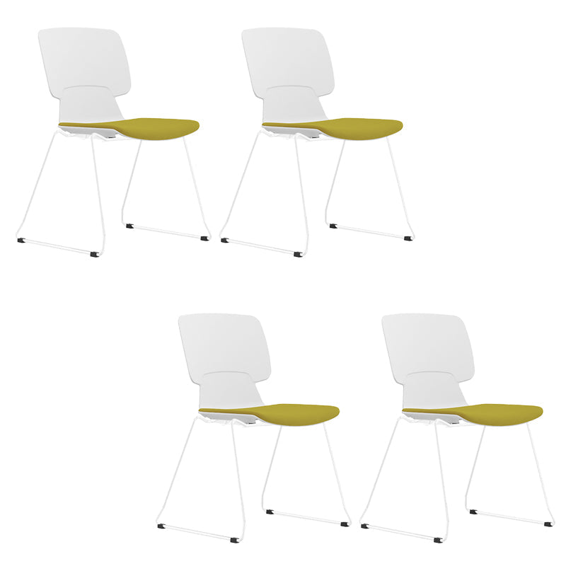 Silla de brazos fijos con tapiz de oficina modernos silla giratoria ergonómica