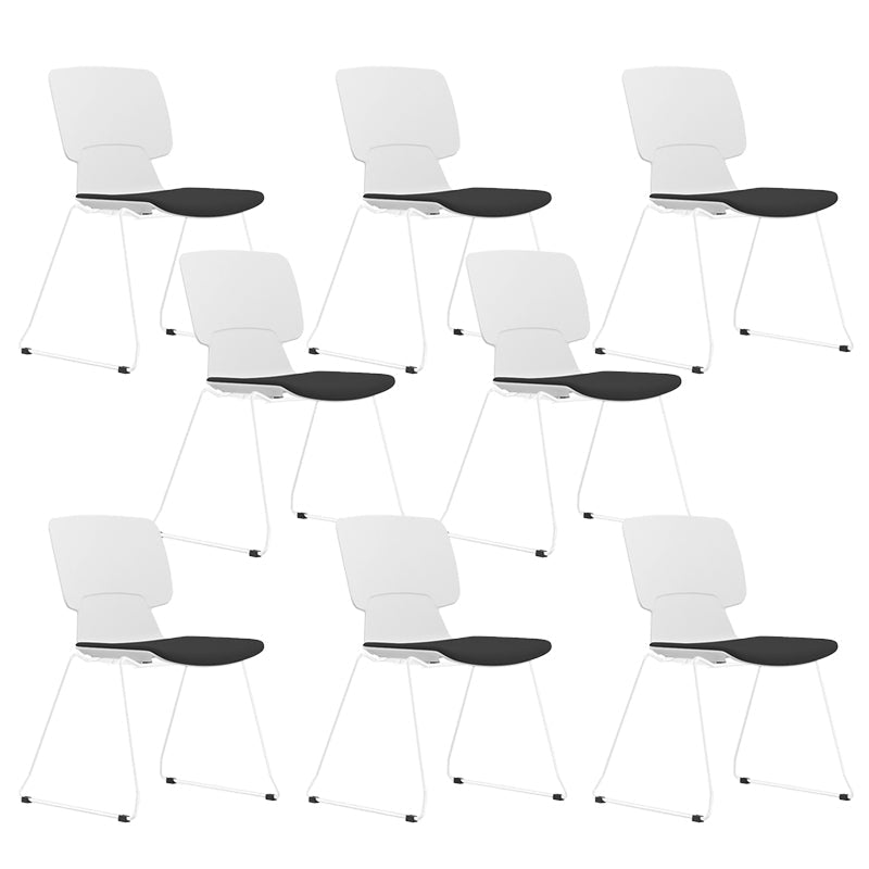 Silla de brazos fijos con tapiz de oficina modernos silla giratoria ergonómica