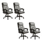 Modern Swivel Chair Leather Adjustable Seat Height Office Chair with Wheels