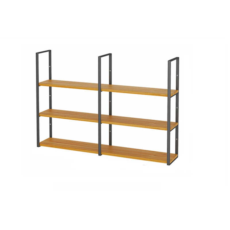 Estantería contemporánea de madera cerrada biblioteca natural flotante