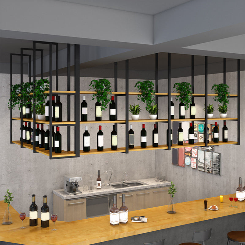 Estantería contemporánea de madera cerrada biblioteca natural flotante