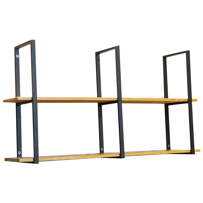 Estantería contemporánea de madera cerrada biblioteca natural flotante