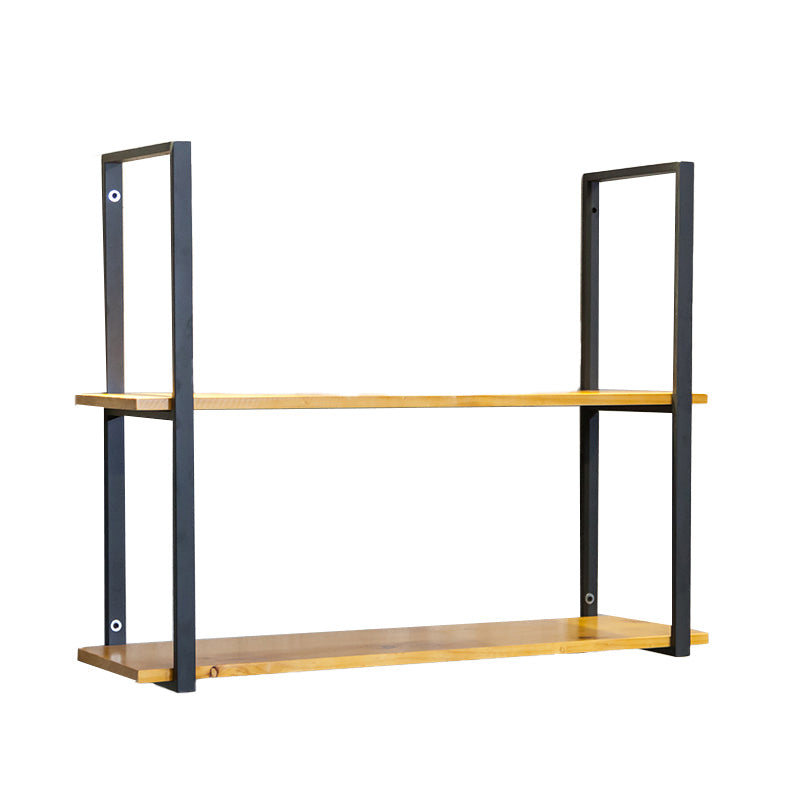 Estantería contemporánea de madera cerrada biblioteca natural flotante