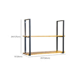 Eigentijdse houten boekenplank gesloten terug drijvende natuurlijke boekenkast