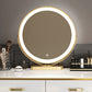 Modern Dressing Table Bedroom Stone Lighted Mirror Make-up Vanity Clearhalo 'Bedroom Furniture' 'furn' 'furn_makeup_vanities' 'Furniture' 'Makeup Vanities' 'makeup_vanities' 7412682