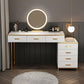 Modern Dressing Table Bedroom Stone Lighted Mirror Make-up Vanity Makeup Vanity & Mirror 39.4"L x 15.7"W x 29.5"H Unavailable Clearhalo 'Bedroom Furniture' 'furn' 'furn_makeup_vanities' 'Furniture' 'Makeup Vanities' 'makeup_vanities' 7412692