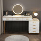Modern Dressing Table Bedroom Stone Lighted Mirror Make-up Vanity Makeup Vanity & Mirror 47"L x 16"W x 30"H Unavailable Clearhalo 'Bedroom Furniture' 'furn' 'furn_makeup_vanities' 'Furniture' 'Makeup Vanities' 'makeup_vanities' 7412693
