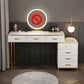 Modern Dressing Table Bedroom Stone Lighted Mirror Make-up Vanity Makeup Vanity 39.4"L x 15.7"W x 29.5"H Unavailable Clearhalo 'Bedroom Furniture' 'furn' 'furn_makeup_vanities' 'Furniture' 'Makeup Vanities' 'makeup_vanities' 7412695