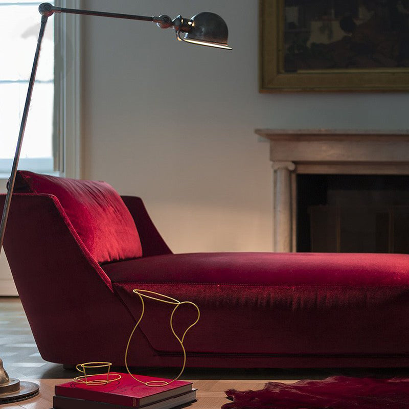 Scandinavian Upholstered Chaise Lounge Couch Armless Chaise Lounge Chair in Apple Red Clearhalo 'Chairs & Seating' 'Chaise Lounge' 'chaise_lounge' 'furn' 'furn_chaise_lounge' 'Furniture' 'Living Room Furniture' 7412845