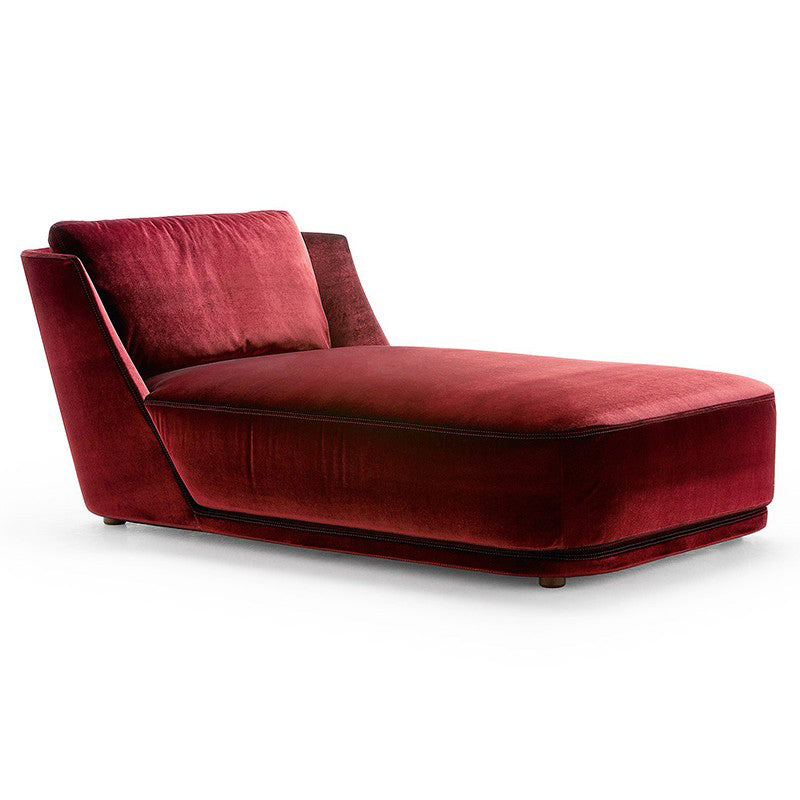 Scandinavian Upholstered Chaise Lounge Couch Armless Chaise Lounge Chair in Apple Red Clearhalo 'Chairs & Seating' 'Chaise Lounge' 'chaise_lounge' 'furn' 'furn_chaise_lounge' 'Furniture' 'Living Room Furniture' 7412848
