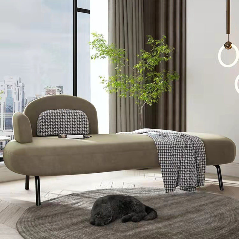 Scandinavian Chaise Lounge Couch Solid Color Chaise Lounge for Bedroom Clearhalo 'Chairs & Seating' 'Chaise Lounge' 'chaise_lounge' 'furn' 'furn_chaise_lounge' 'Furniture' 'Living Room Furniture' 7412853