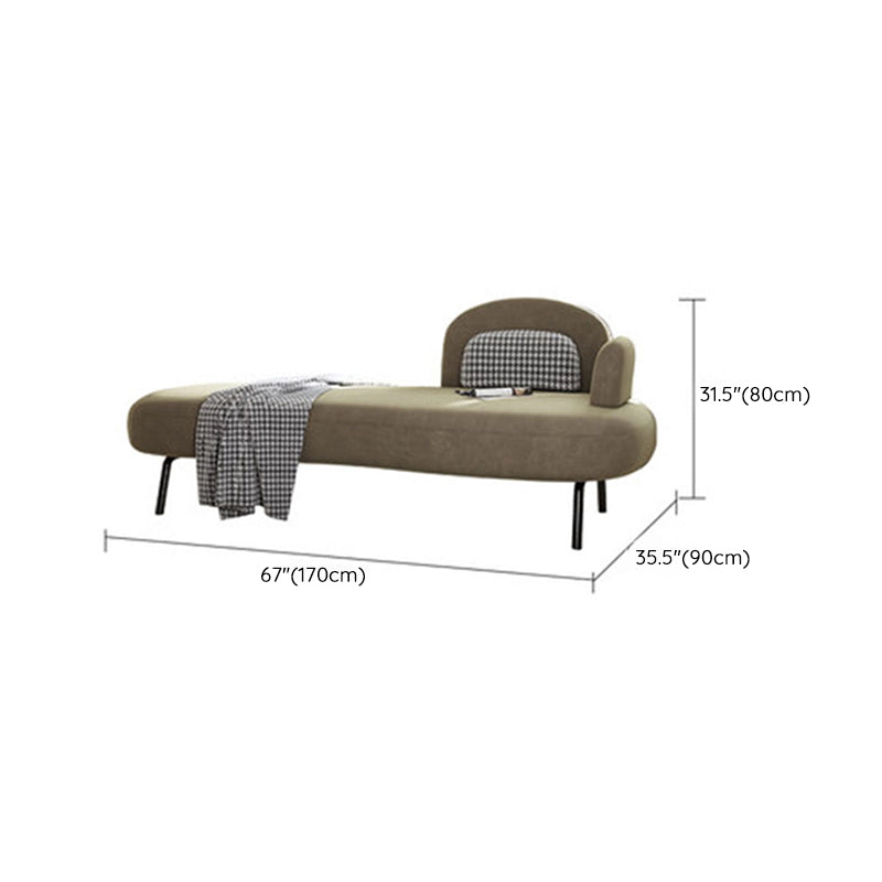 Scandinavian Chaise Lounge Couch Solid Color Chaise Lounge for Bedroom Clearhalo 'Chairs & Seating' 'Chaise Lounge' 'chaise_lounge' 'furn' 'furn_chaise_lounge' 'Furniture' 'Living Room Furniture' 7412863