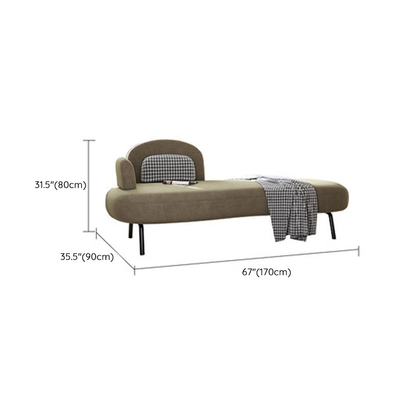 Scandinavian Chaise Lounge Couch Solid Color Chaise Lounge for Bedroom Clearhalo 'Chairs & Seating' 'Chaise Lounge' 'chaise_lounge' 'furn' 'furn_chaise_lounge' 'Furniture' 'Living Room Furniture' 7412864