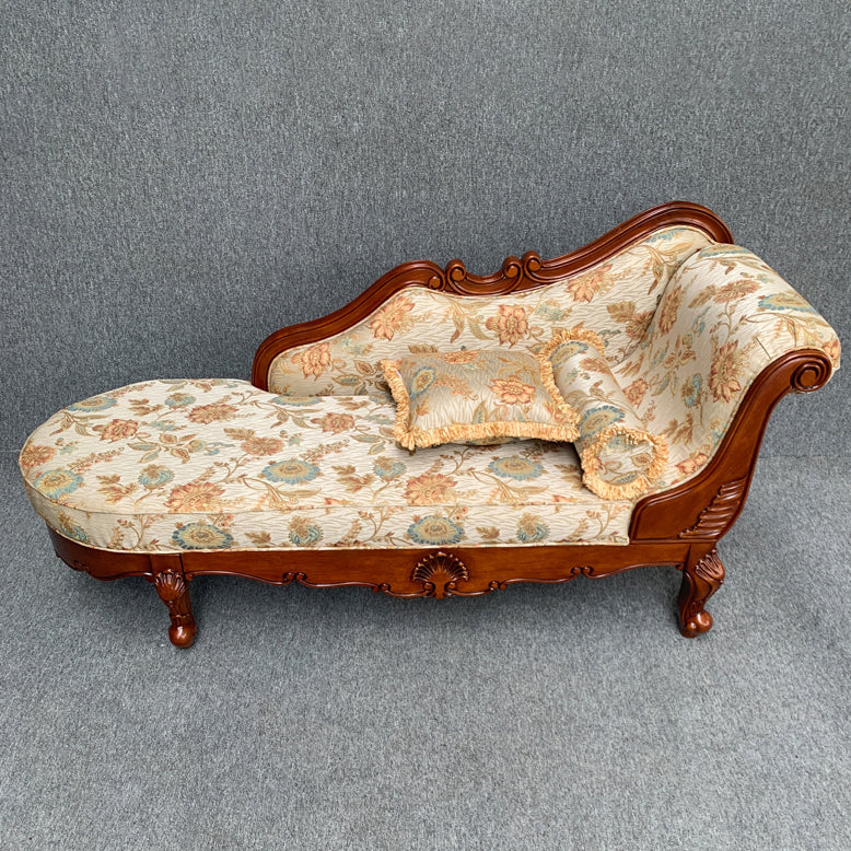 French Country Upholstered Chaise Lounge Couch Rolled Arms Chaise Lounge Chair Yellow Right-Arm Chaise Clearhalo 'Chairs & Seating' 'Chaise Lounge' 'chaise_lounge' 'furn' 'furn_chaise_lounge' 'Furniture' 'Living Room Furniture' 7412868