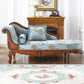 French Country Upholstered Chaise Lounge Couch Rolled Arms Chaise Lounge Chair Blue Left-Arm Chaise Clearhalo 'Chairs & Seating' 'Chaise Lounge' 'chaise_lounge' 'furn' 'furn_chaise_lounge' 'Furniture' 'Living Room Furniture' 7412875