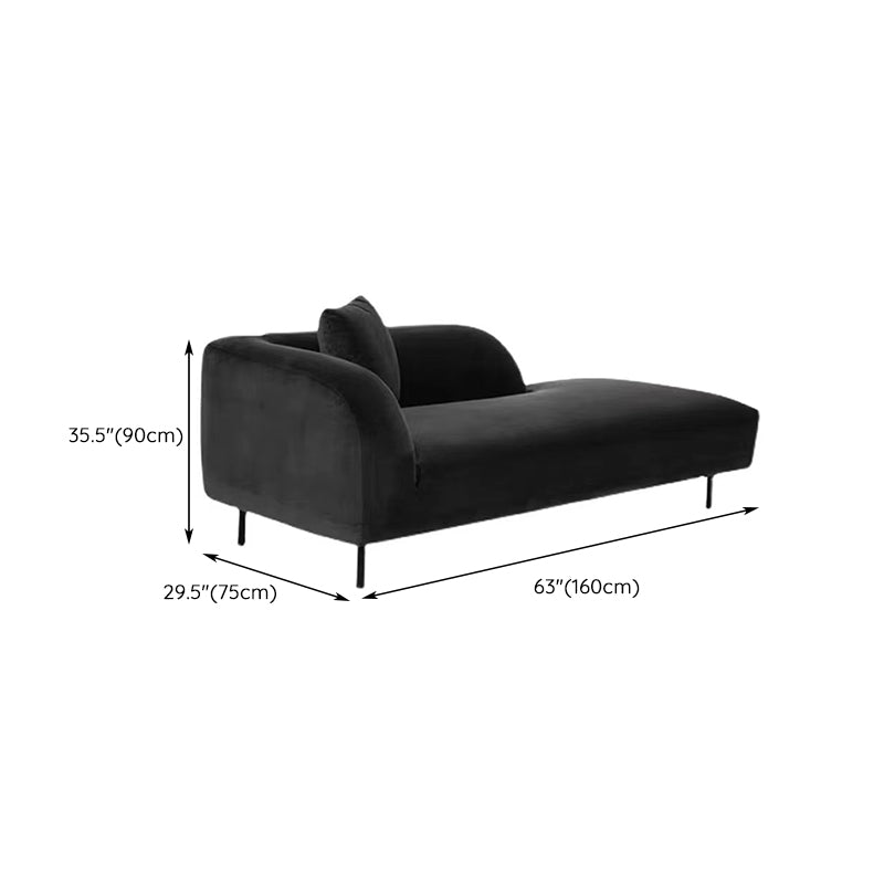 Modern Tufted Upholstered Chaise Lounge Couch Velvet Chaise Lounge Clearhalo 'Chairs & Seating' 'Chaise Lounge' 'chaise_lounge' 'furn' 'furn_chaise_lounge' 'Furniture' 'Living Room Furniture' 7412911