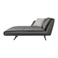 Modern Cushioned Chaise Lounge Leather Recessed Arms Chaise with Pillow Gray-Blue Right-Arm Chaise Clearhalo 'Chairs & Seating' 'Chaise Lounge' 'chaise_lounge' 'furn' 'furn_chaise_lounge' 'Furniture' 'Living Room Furniture' 7412957
