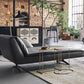 Modern Cushioned Chaise Lounge Leather Recessed Arms Chaise with Pillow Clearhalo 'Chairs & Seating' 'Chaise Lounge' 'chaise_lounge' 'furn' 'furn_chaise_lounge' 'Furniture' 'Living Room Furniture' 7412958