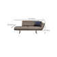 Modern Cushioned Chaise Lounge Leather Recessed Arms Chaise with Pillow Clearhalo 'Chairs & Seating' 'Chaise Lounge' 'chaise_lounge' 'furn' 'furn_chaise_lounge' 'Furniture' 'Living Room Furniture' 7412965