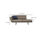 Modern Cushioned Chaise Lounge Leather Recessed Arms Chaise with Pillow Clearhalo 'Chairs & Seating' 'Chaise Lounge' 'chaise_lounge' 'furn' 'furn_chaise_lounge' 'Furniture' 'Living Room Furniture' 7412967
