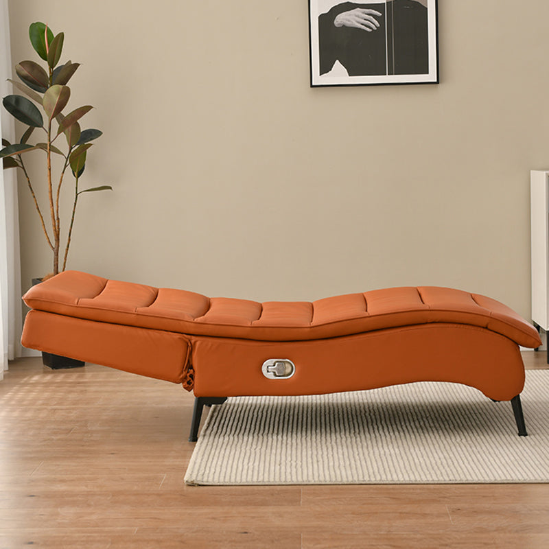 Modern Cushioned Chaise Lounge Leather Armless Chaise for Living Room Clearhalo 'Chairs & Seating' 'Chaise Lounge' 'chaise_lounge' 'furn' 'furn_chaise_lounge' 'Furniture' 'Living Room Furniture' 7412969